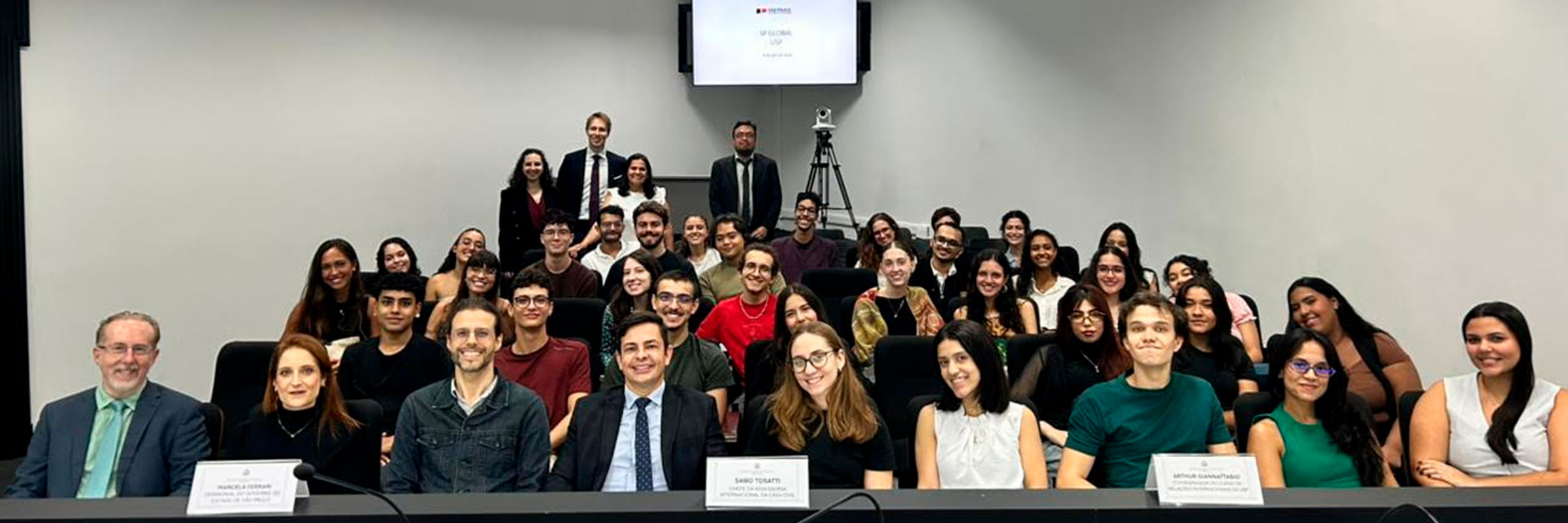 Alunos do IRI/USP participam do SP Global, organizada pelo Governo do Estado de São Paulo, no Palácio dos Bandeirantes (São Paulo), em abril de 2026