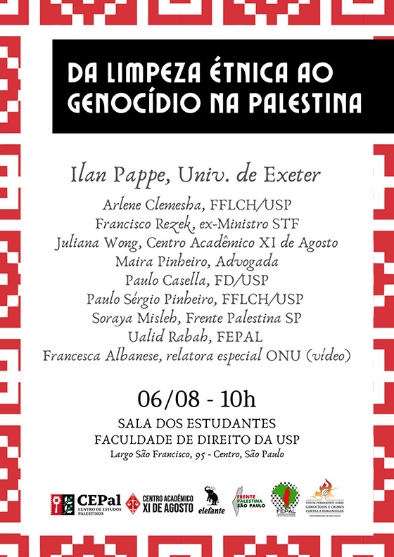 Forum limpeza etinica genocidio Palestina