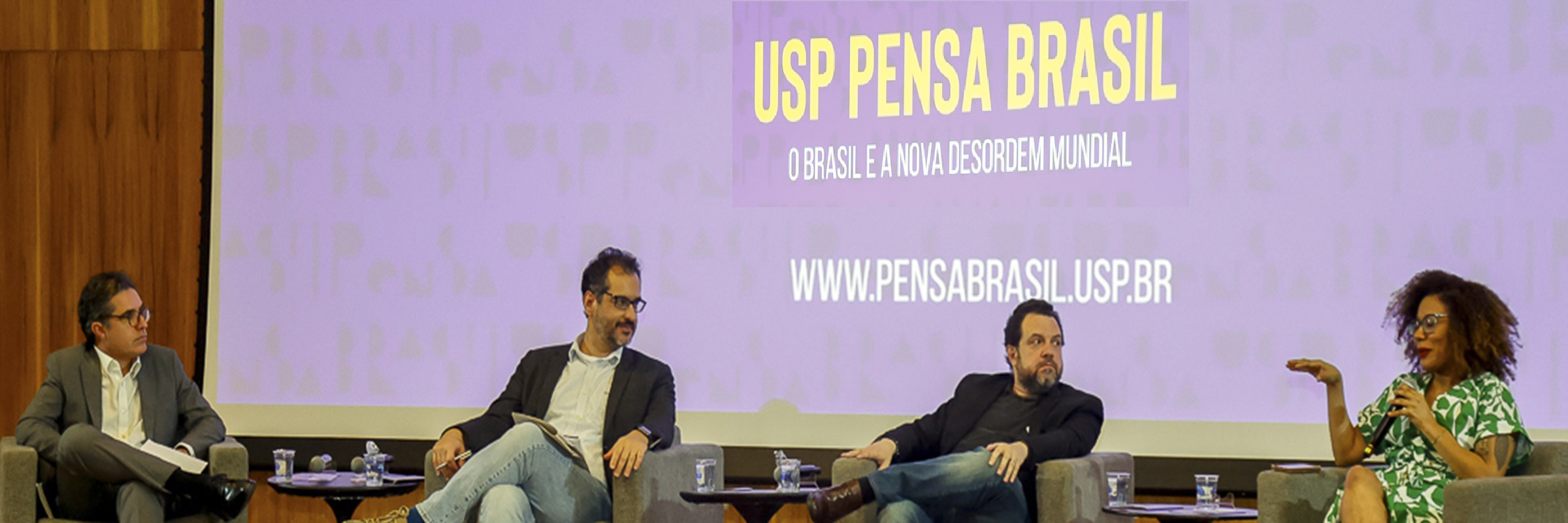Debate reuniu especialistas no USP Pensa Brasil 2025, com mediação do professor Felipe Loureiro, dia 01.10