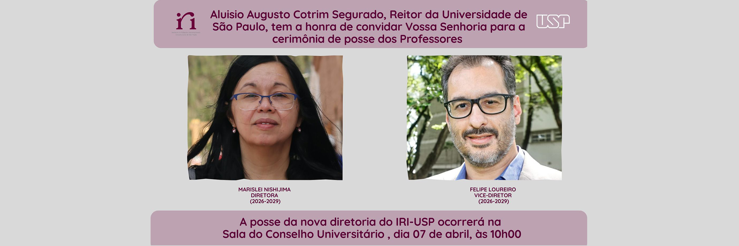 Cerimônia de posse da nova diretoria do IRI